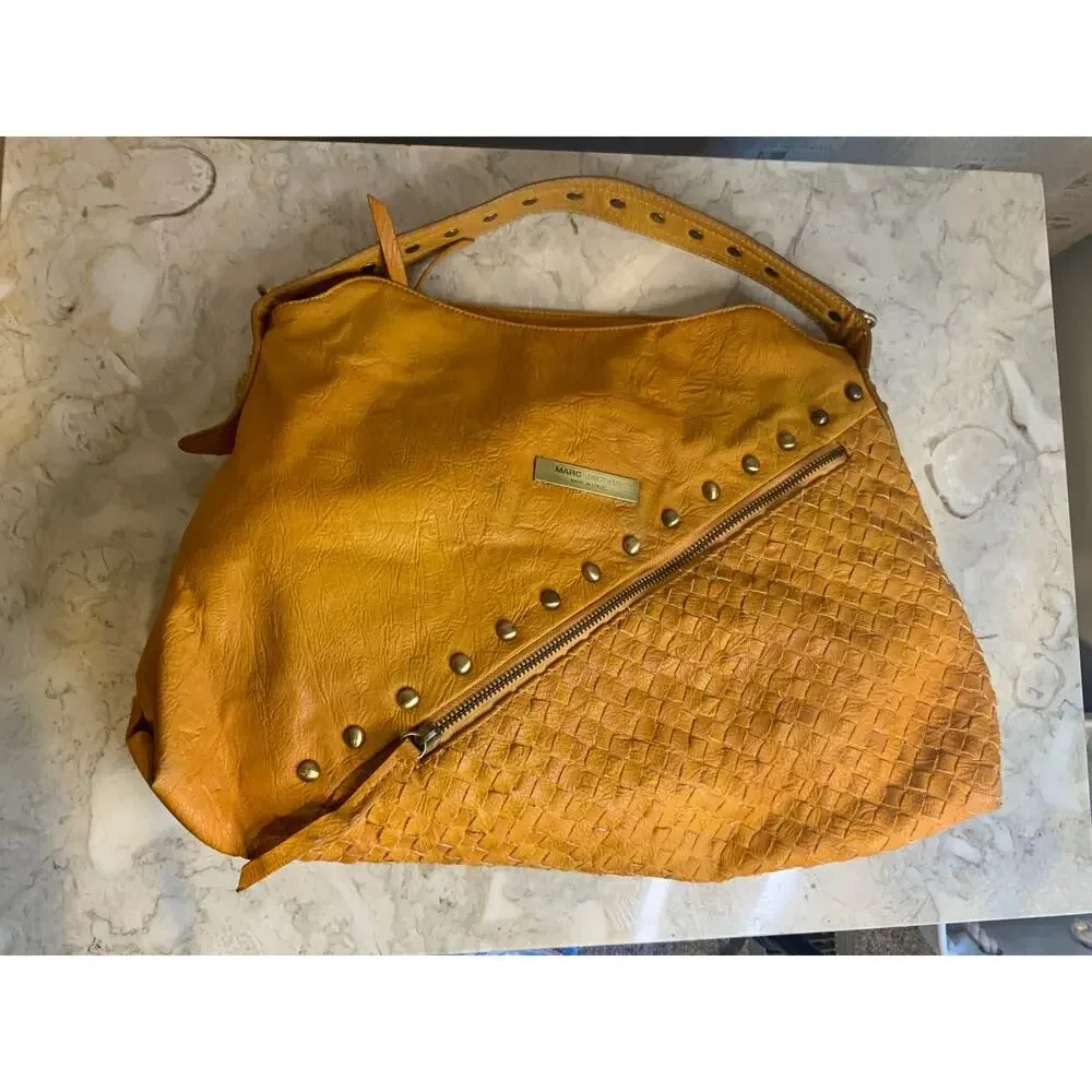 Marc Jacobs Leather Woven Hobo Bag